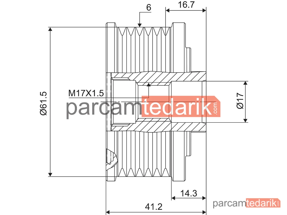 VALEO 588009 | Alternatör Kasnağı — Fiat Bravo II, Alfa Romeo 156, Alfa Romeo 156 Sportwagon